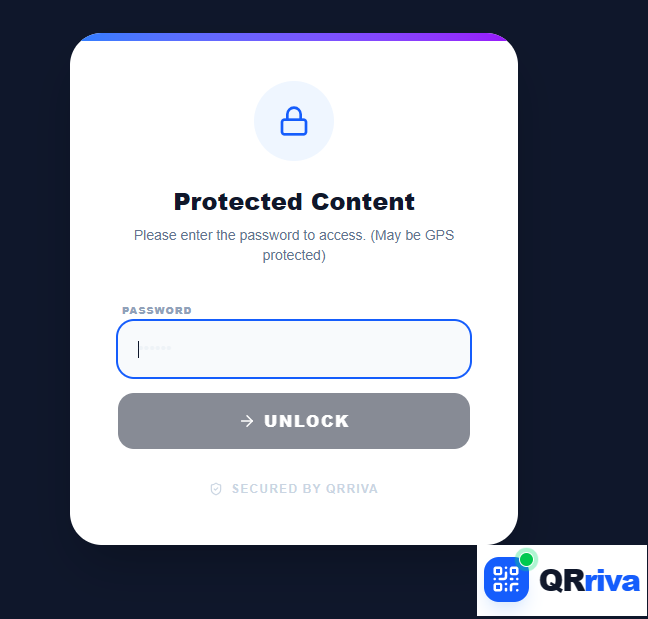 Password Protected QR Code